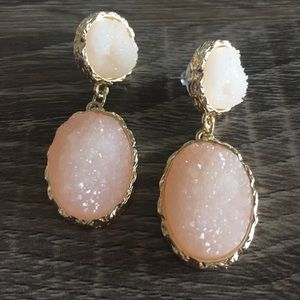 COPY - Anthropologie Druzy Quartz earrings